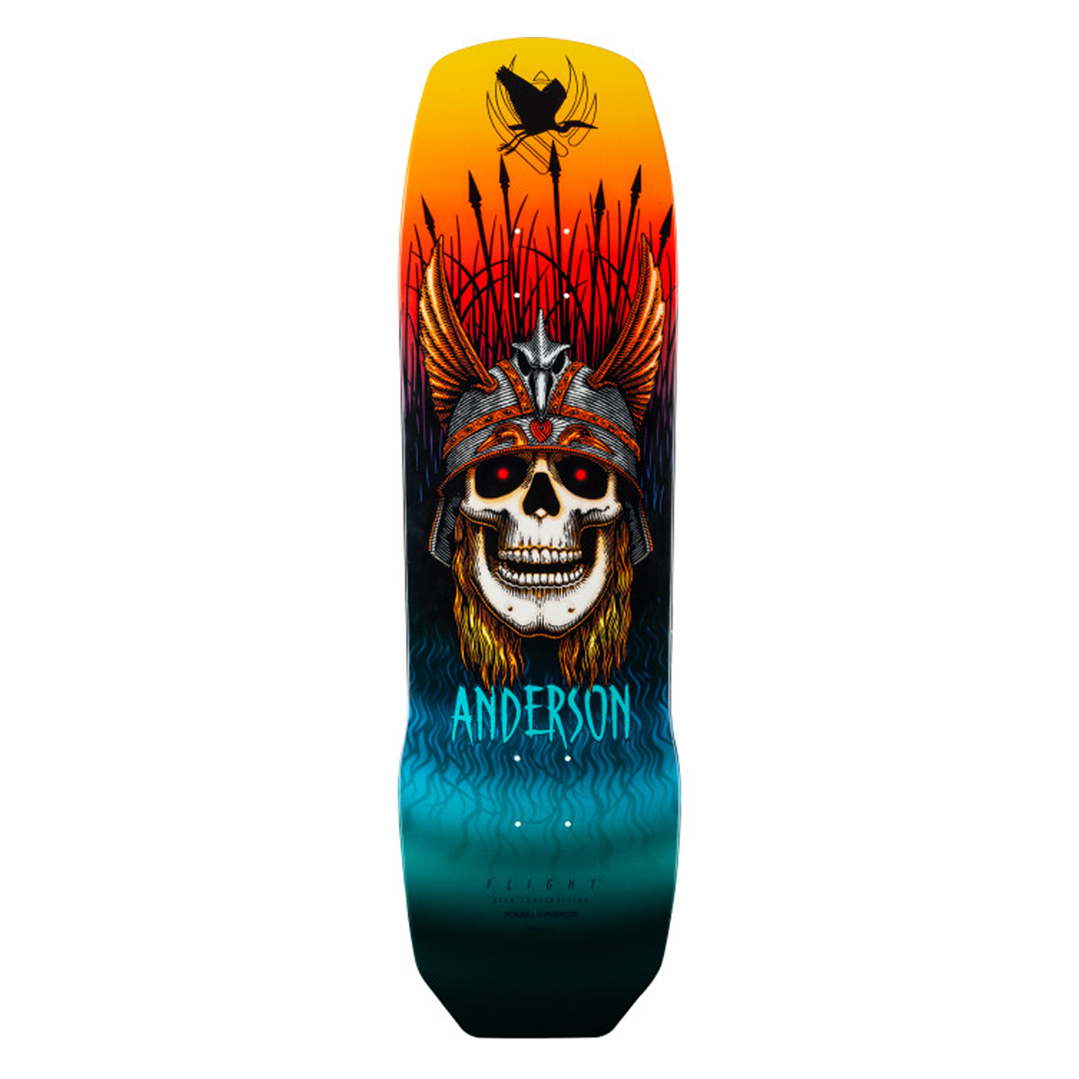 Powell Peralta Andy Anderson Pro Heron Skull Flight Skate Deck - 8.45