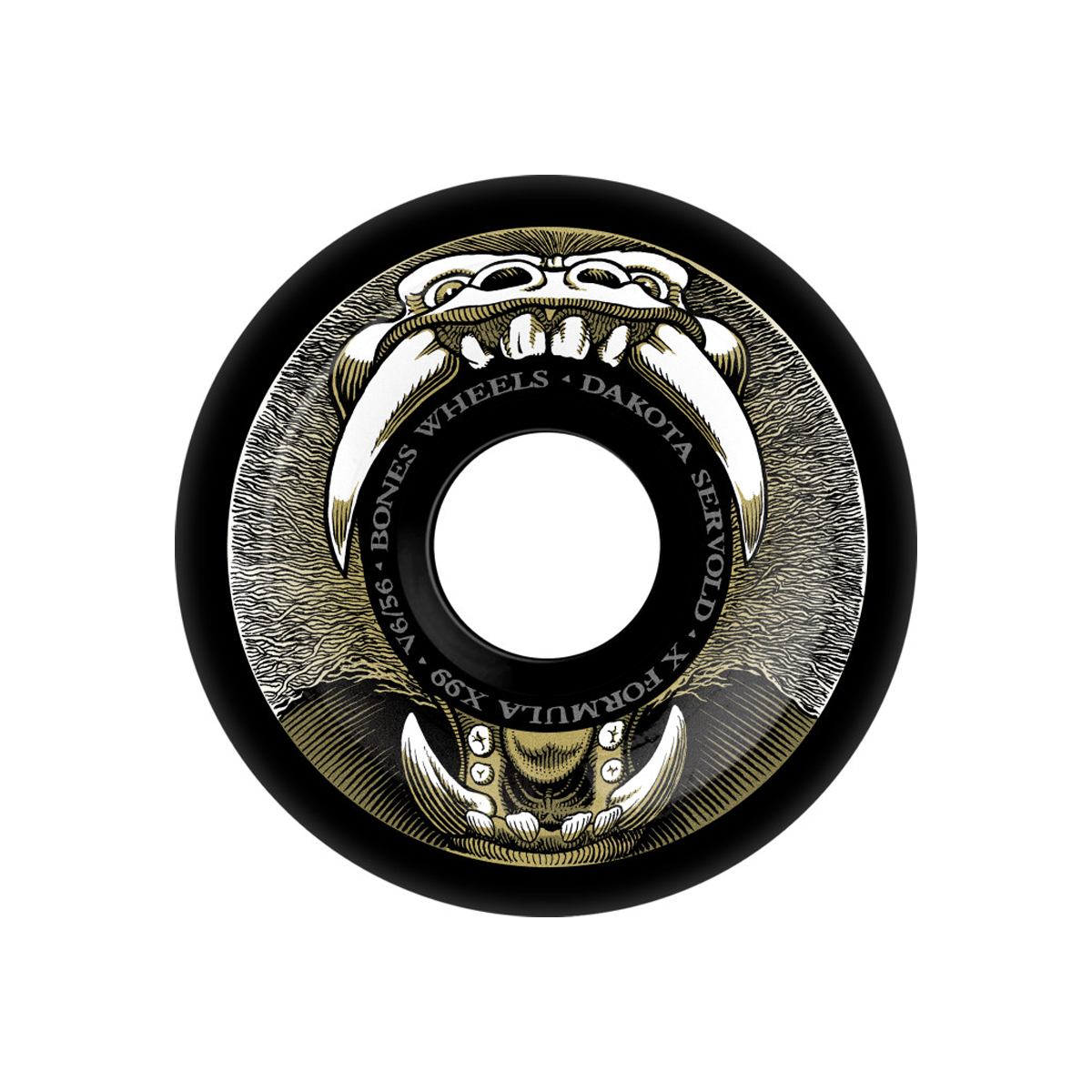 Bones X-Formula Servold Bamboonatic V6 Widecut Skate Wheels 99a Black - Assorted Sizes