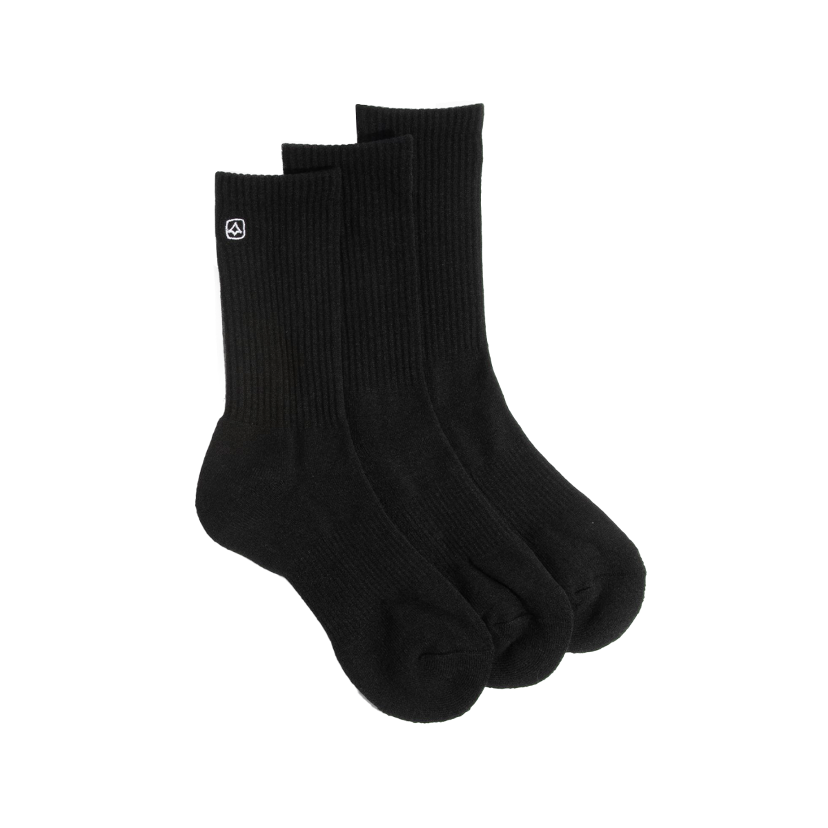 Coal Everyday Crew Three Pack - Solid Black