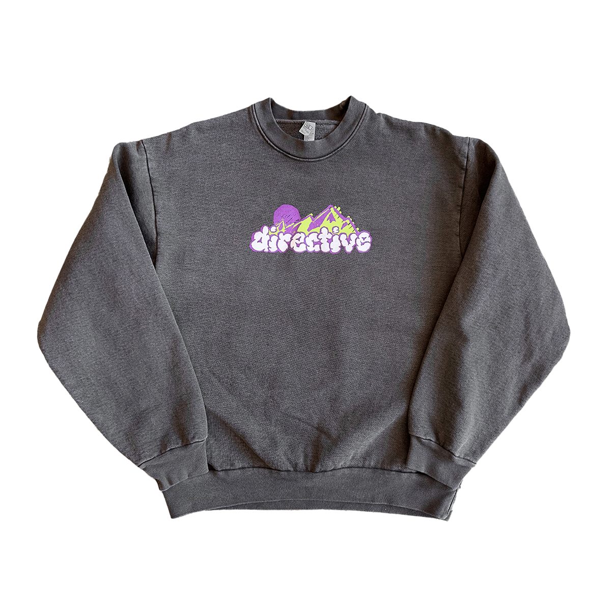 Directive Mountains Crewneck Hoodie - Vintage Black