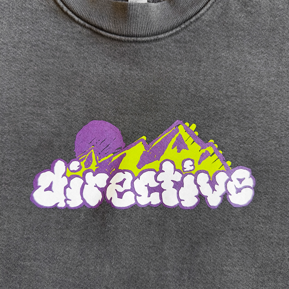 Directive Mountains Crewneck Hoodie - Vintage Black