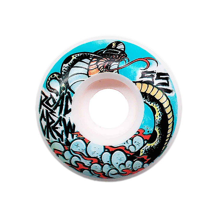 Road Crew Serpent Wheels 99a White - 55mm