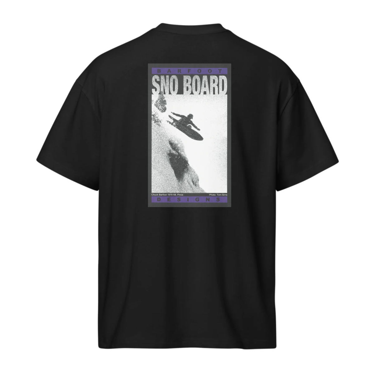 45RPM Vintage Barfoot Snowboarding T-Shirt - Black