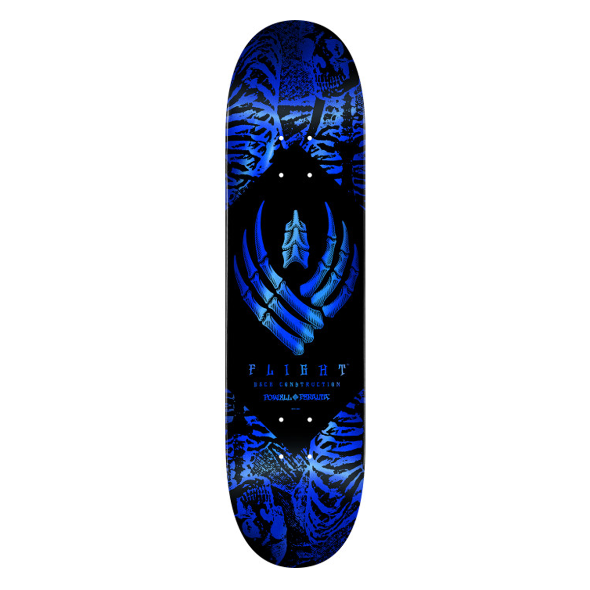 Powell Peralta Skeleton Blue Foil Flight Skate Deck - 8.75