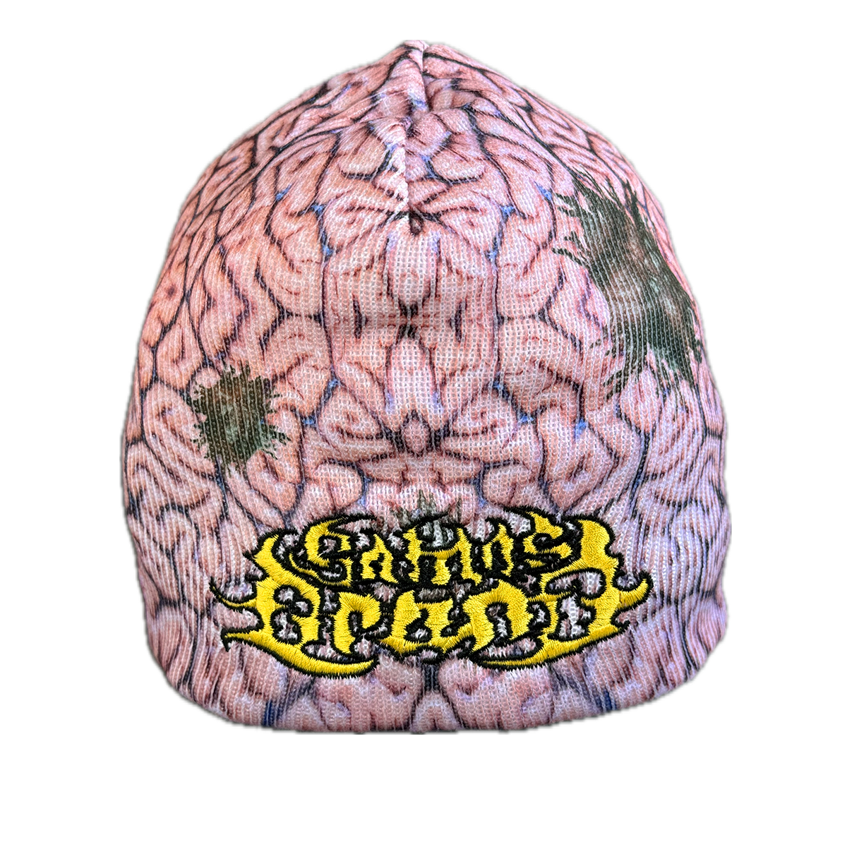 Satan's Drano Brain Rot Skully Beanie - Pink