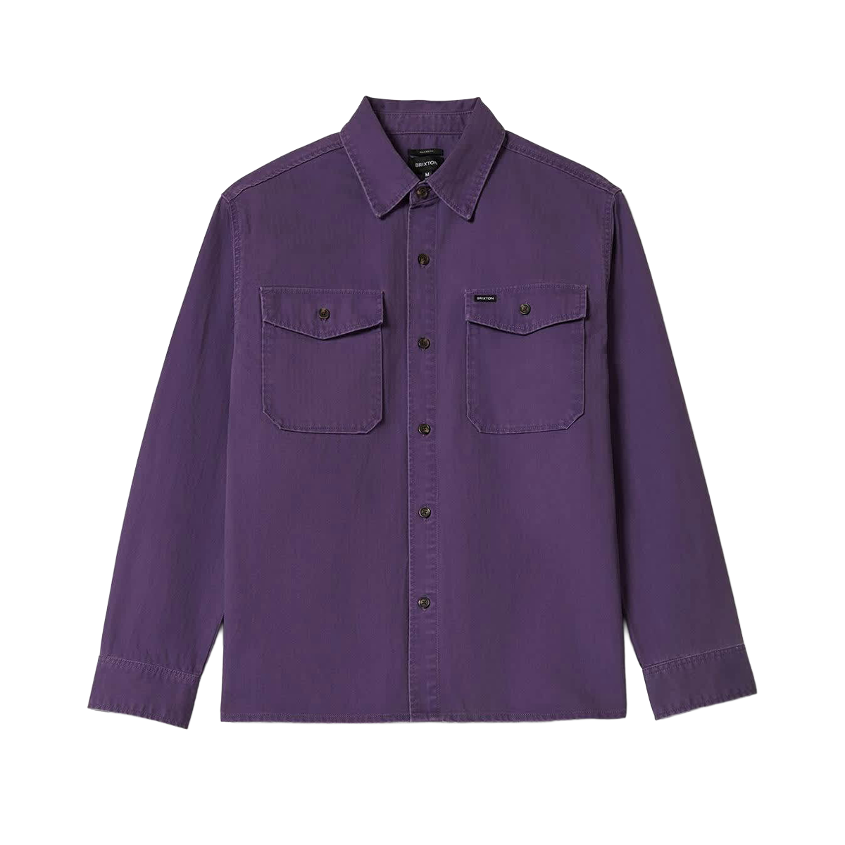 Brixton Herringbone Relaxed Overshirt - Punk Purple Herringbone