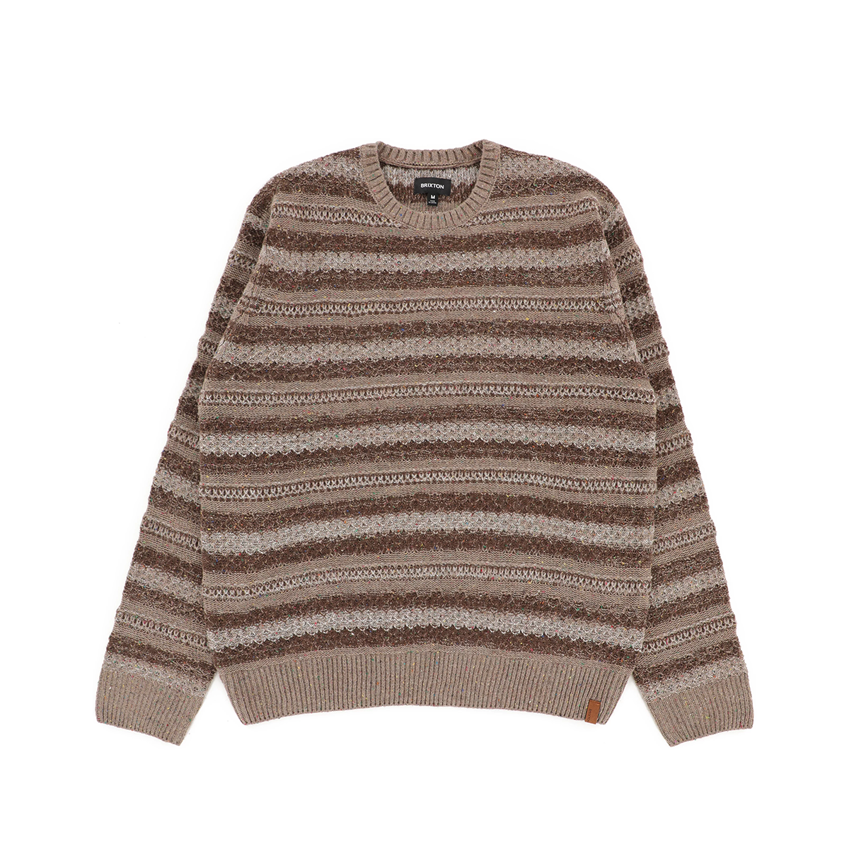 Brixton Midnight Crew Sweater - Multi Neutral Stripe