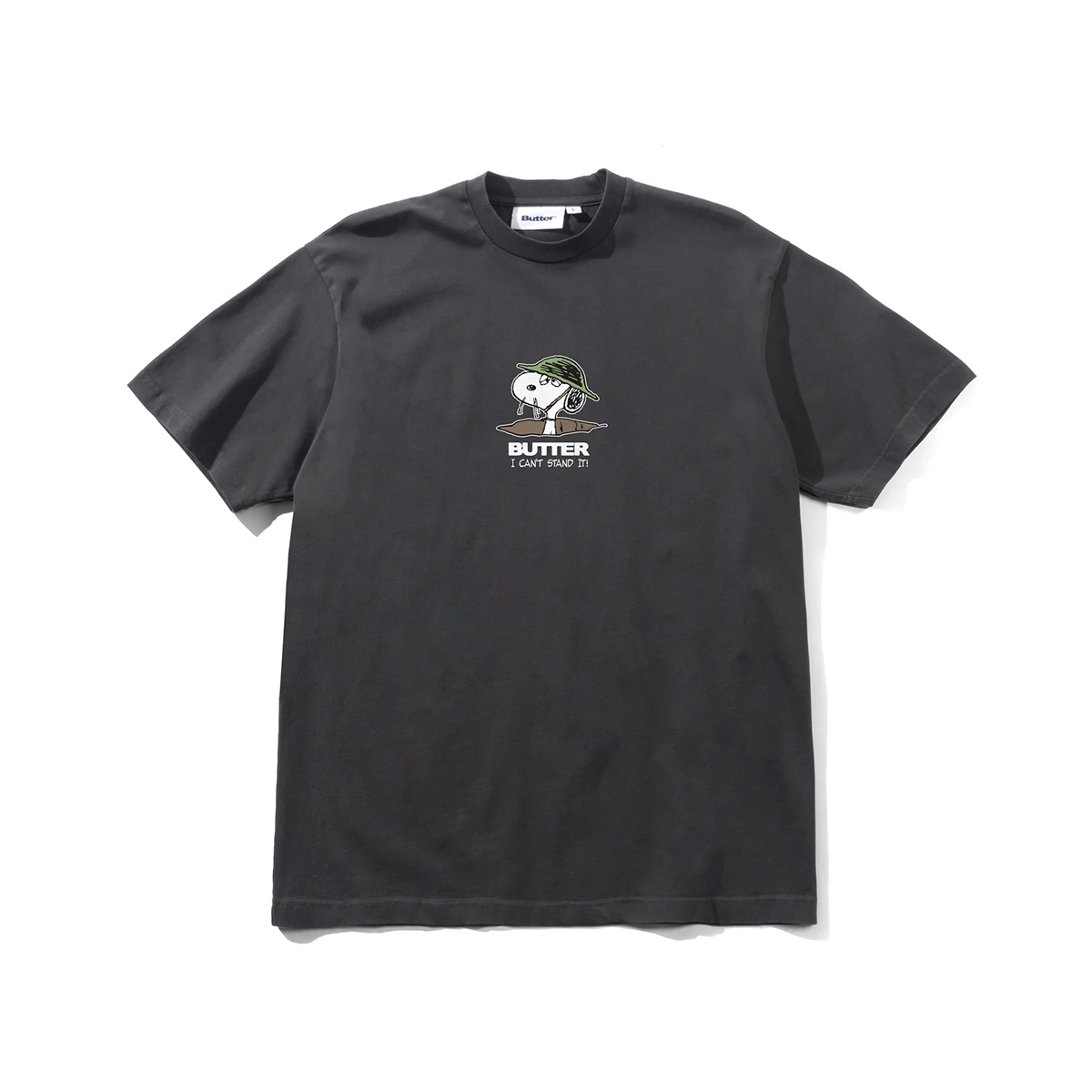 Butter x Peanuts Can't Stand It T-Shirt - Washed Black