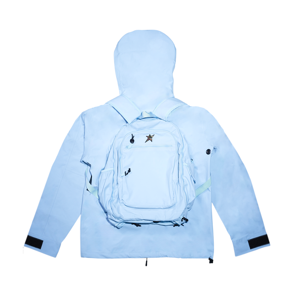 Carpet Bookbag Rainjacket - Arctic Blue