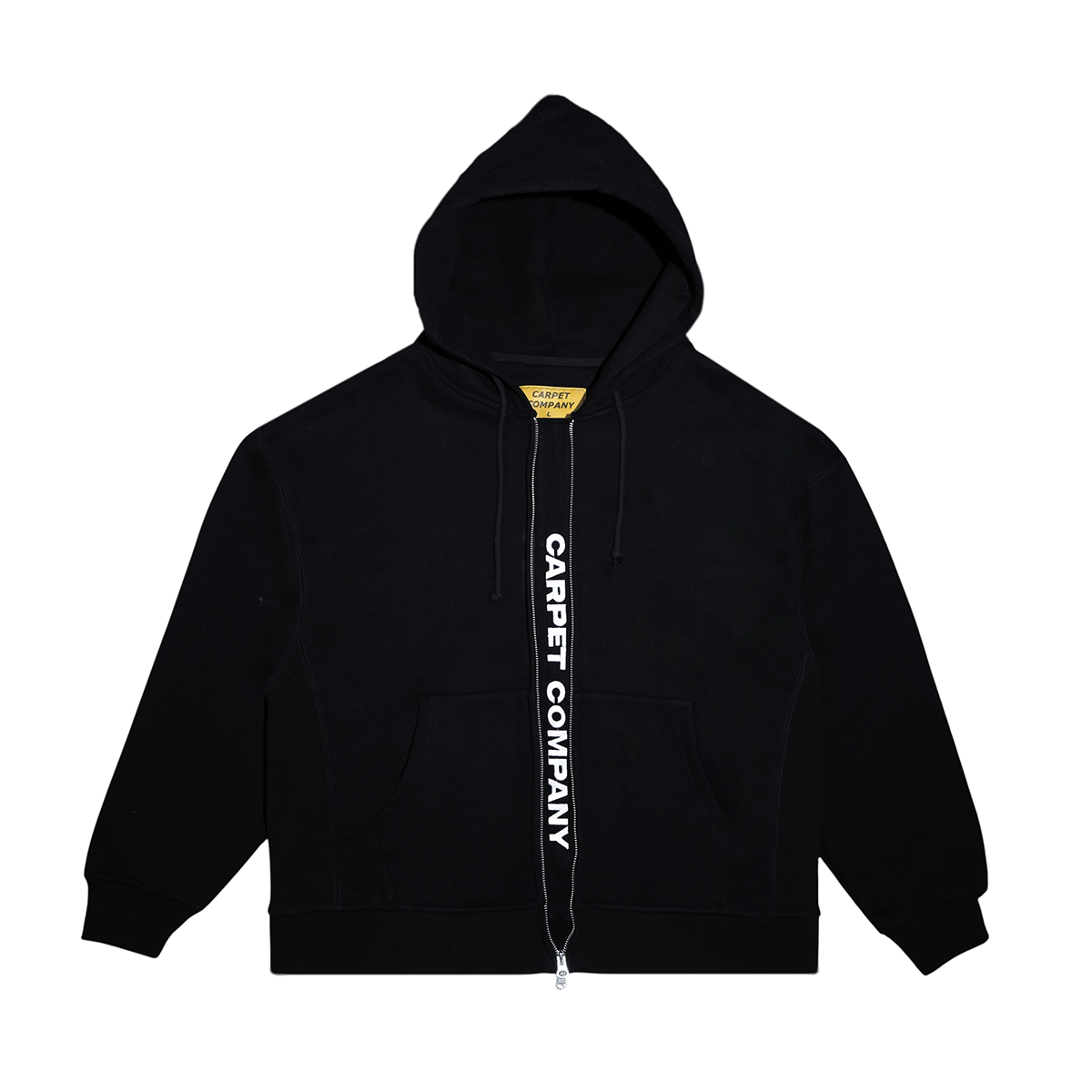 Carpet Fake Zip Up Hoodie - Black