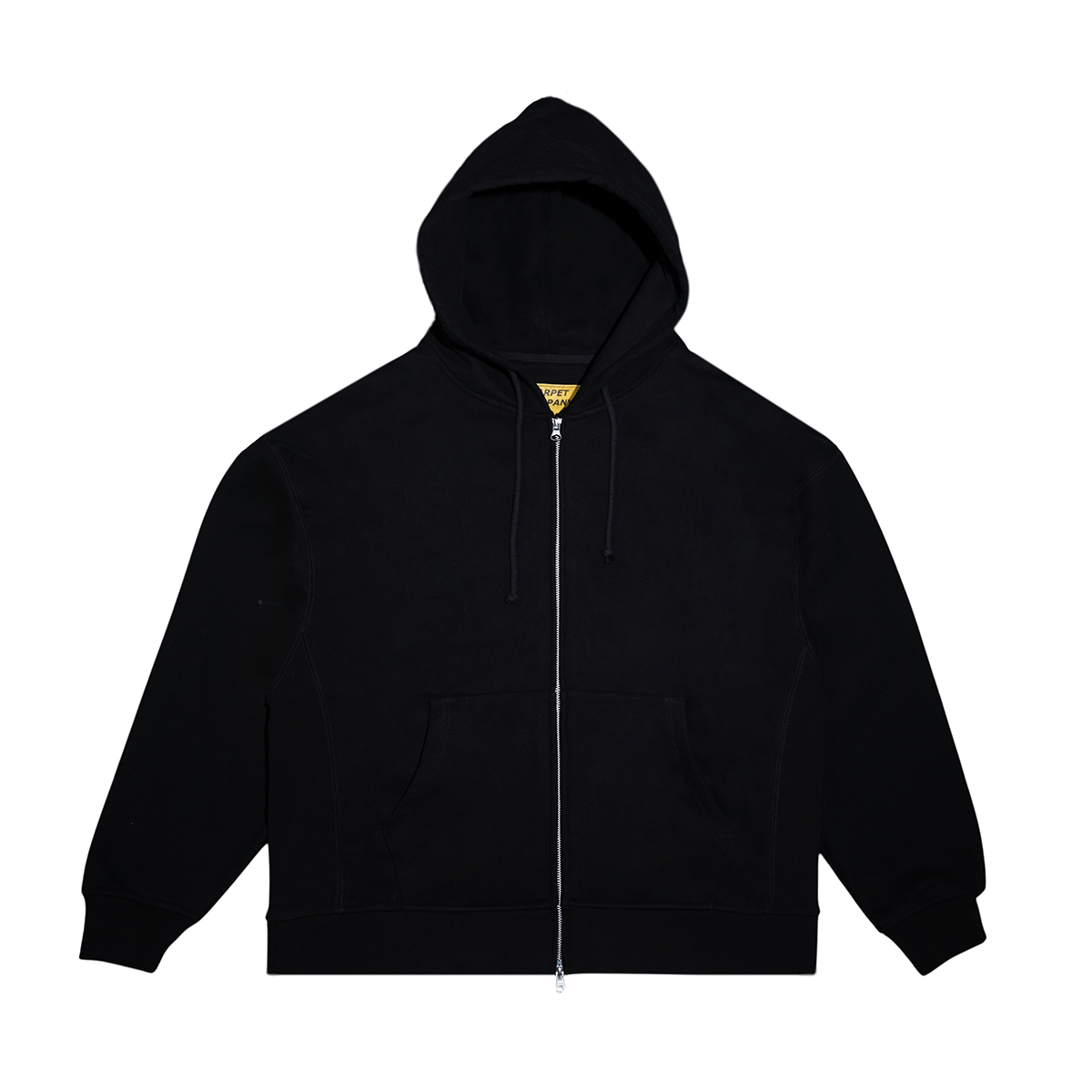Carpet Fake Zip Up Hoodie - Black