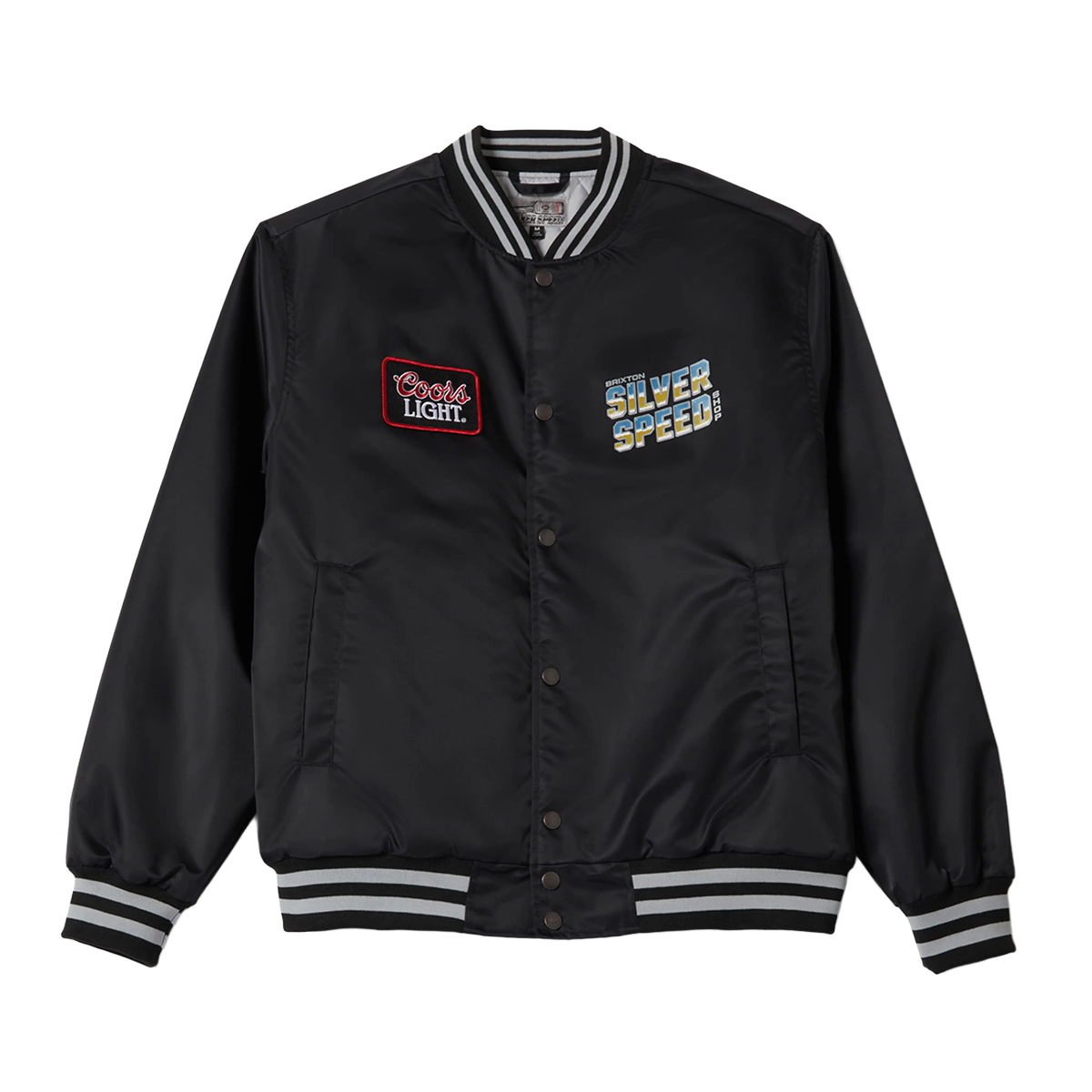 Brixton x Coors Light Silver Speed Shop Jacket - Black / Silver
