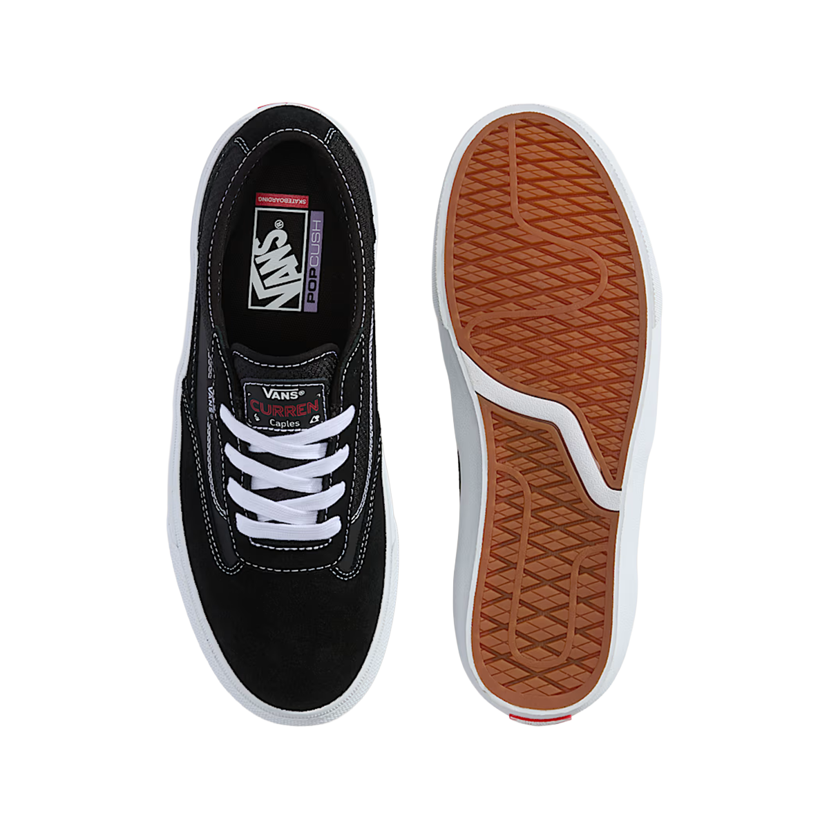 Vans Skate Curren Caples Shoes - Gum Black / White