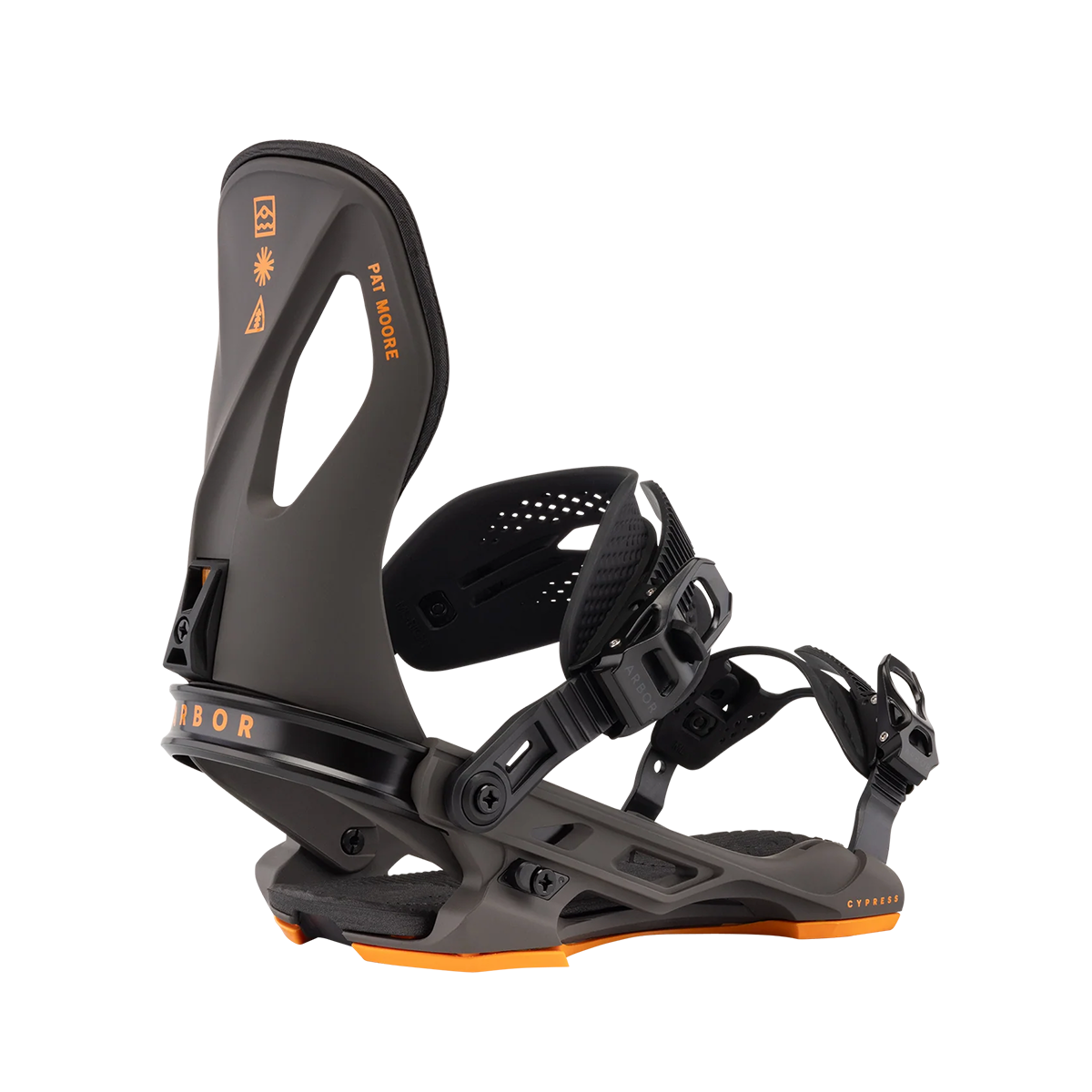 Arbor 2026 Cypress Pat Moore Snowboard Bindings - Charcoal