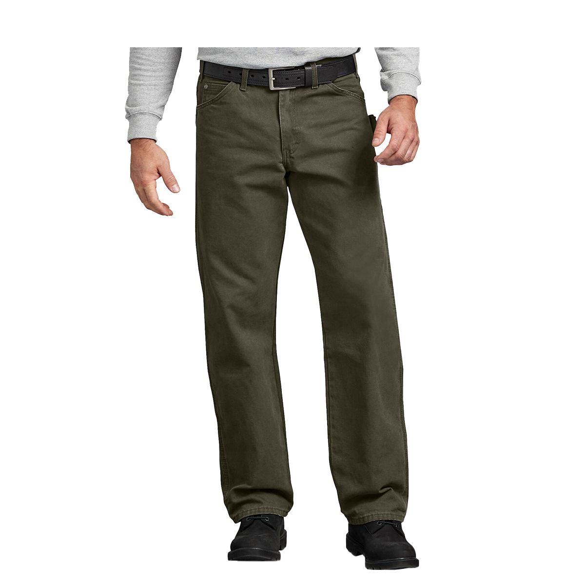 Dickies Relaxed Fit Sanded Duck Carpenter Pants - Rinsed Moss Dickies Relaxed Fit Sanded Duck Carpenter Pants - Rinsed Moss
