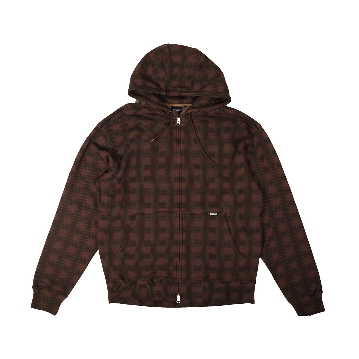 Public Plaid Zip Hoodie - Assorted Sizes