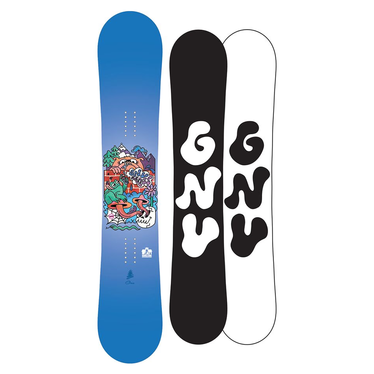 GNU 2026 Recess Snowboard and Binding Package - Assorted Sizes