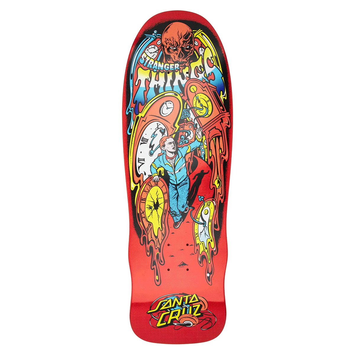 Santa Cruz x Stranger Things Grabke Max Melting Clock Skate Deck - 9.7