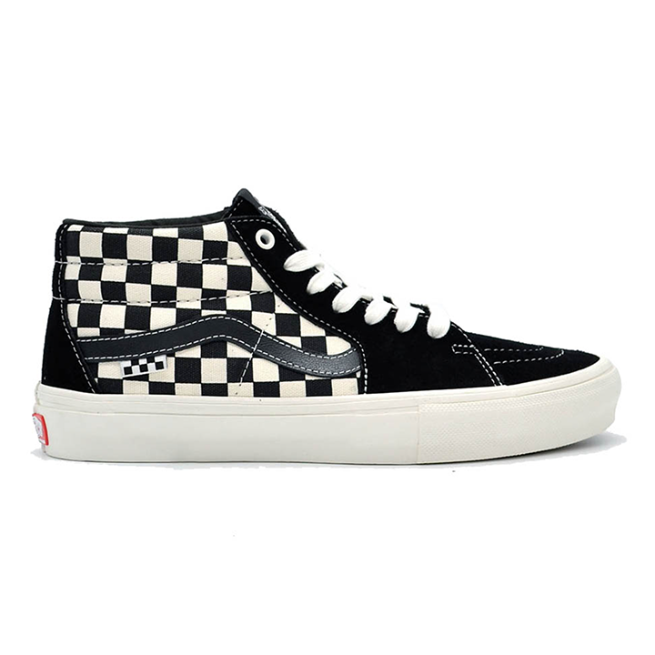 Vans Skate Grosso Mid Shoes Checkerboard Black Marshmallow