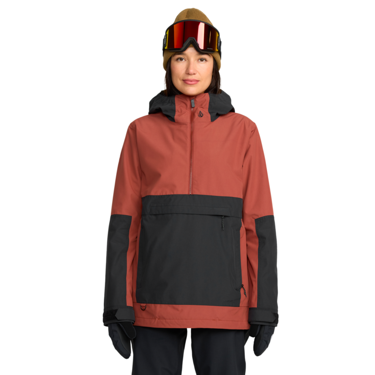 2026 SAMPLE Volcom Women's Harlan Pullover Snow Jacket - Henna