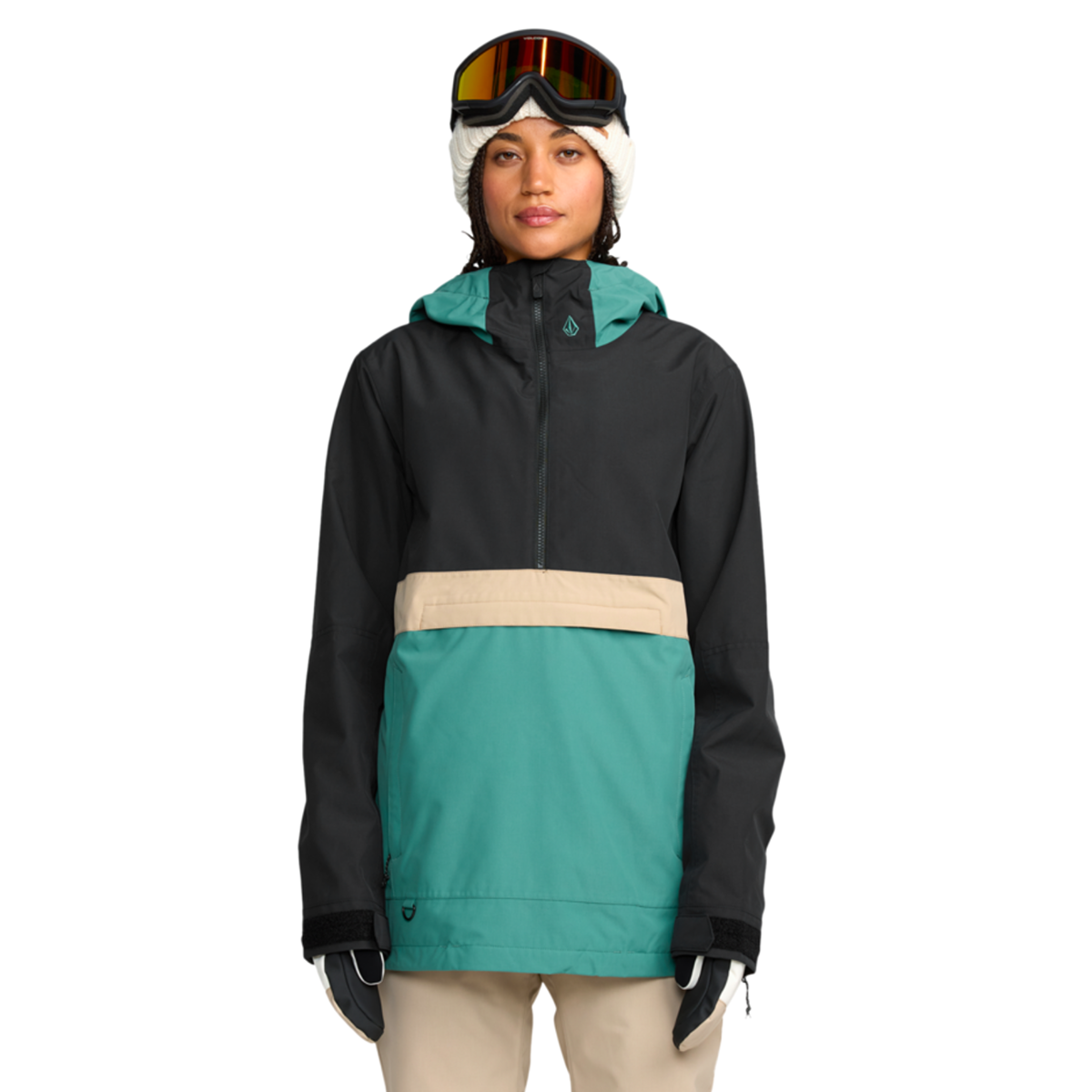 2026 SAMPLE Volcom Women's Harlan Pullover Snow Jacket - Spruce Green