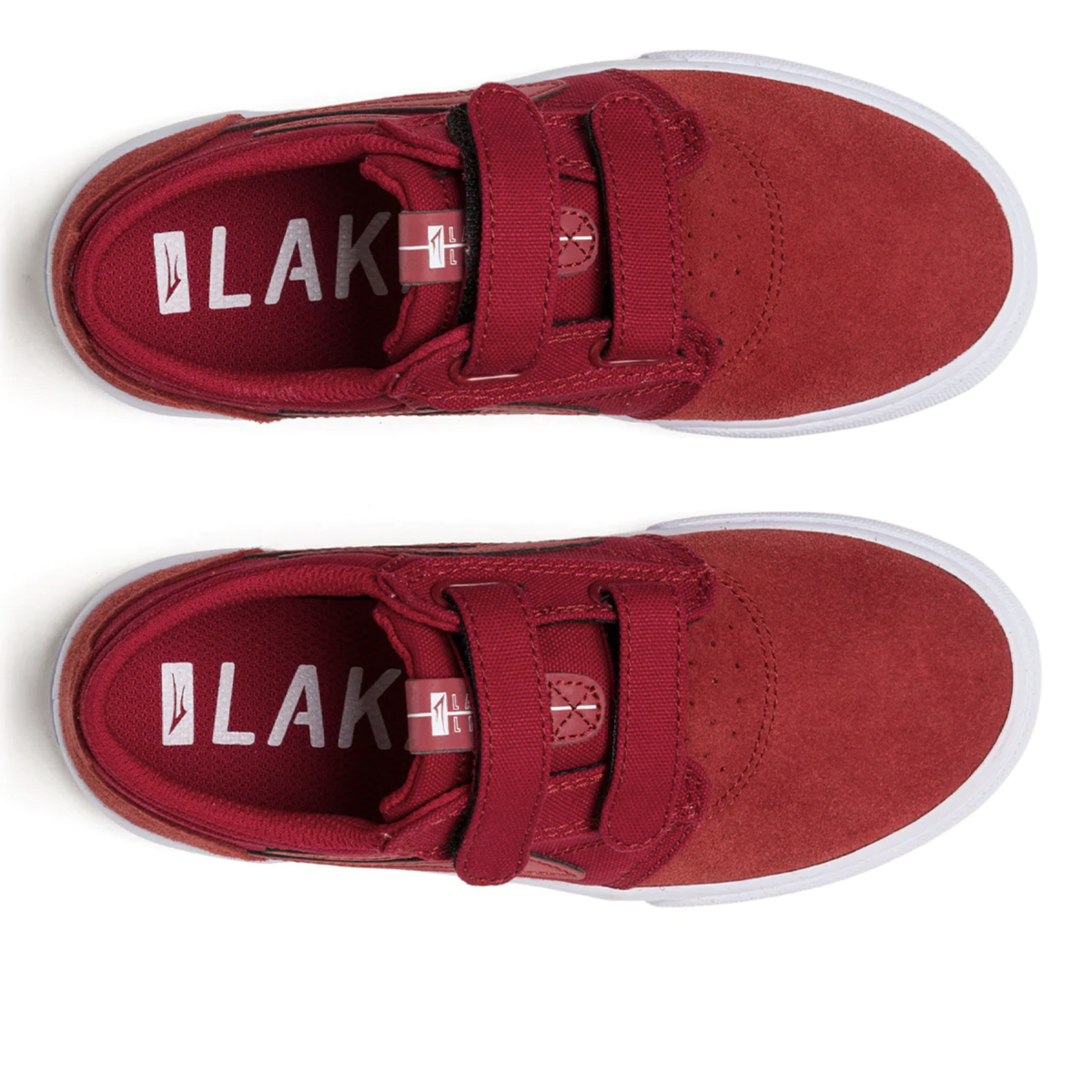 Red top lakai shoes