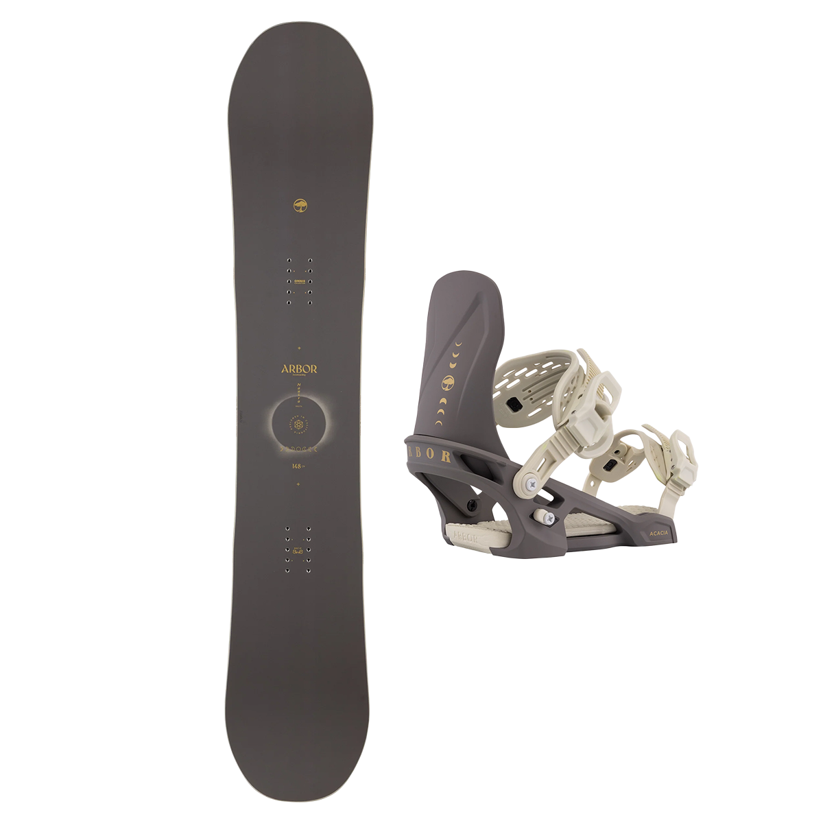 Arbor Women's Mantra Decon Snowboard with Acacia Bindings Package