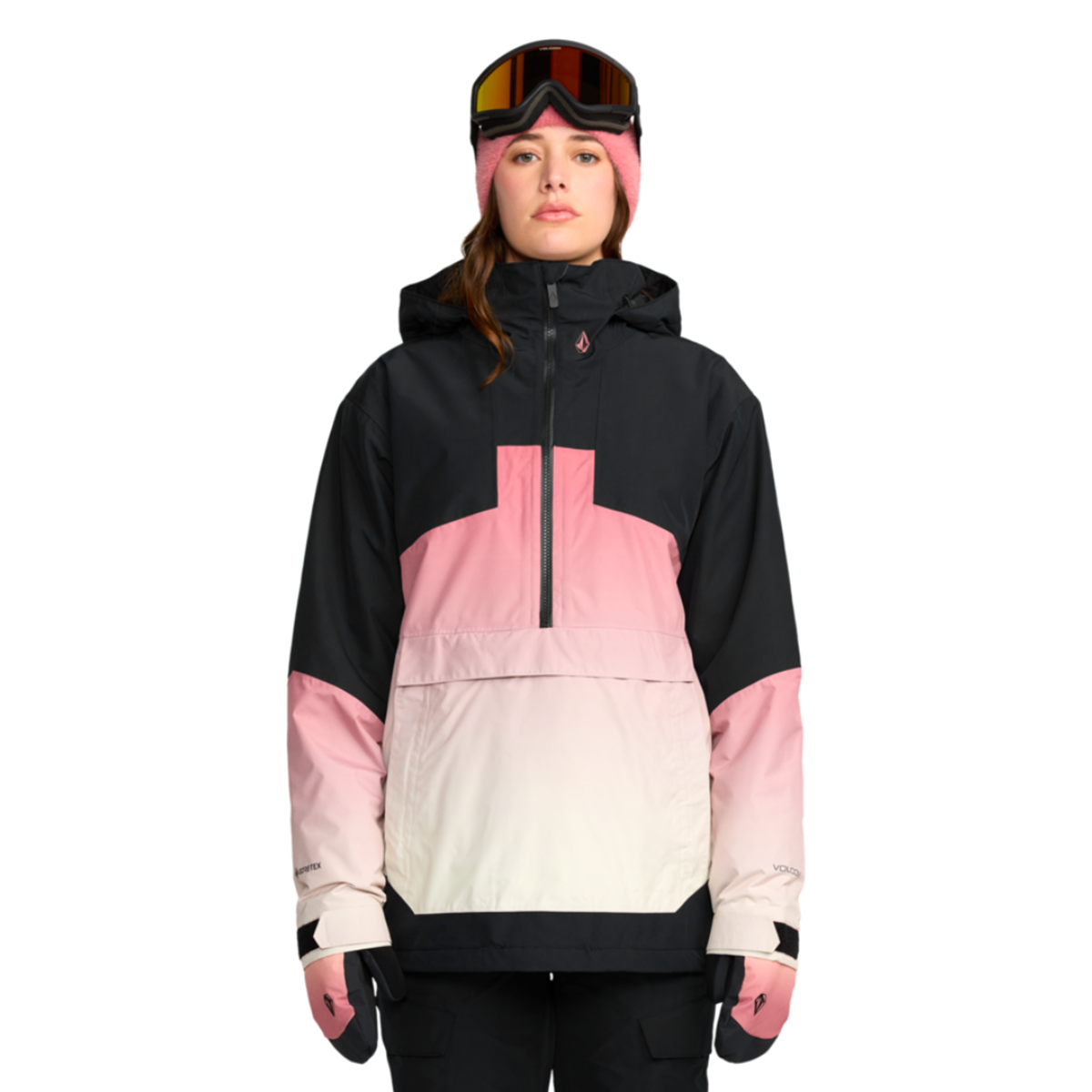 2026 SAMPLE Volcom Women's Fern Ins Gore Pullover Snow Jacket - Mesa Rose