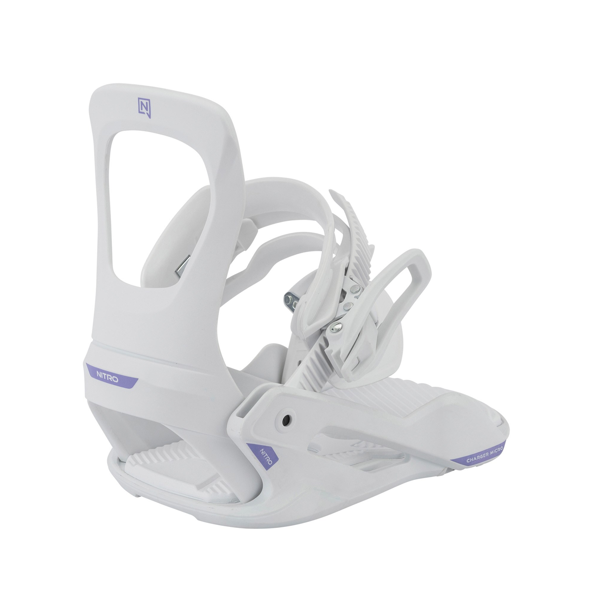 Nitro Youth 2026 Charger Micro Snowboard Bindings - White