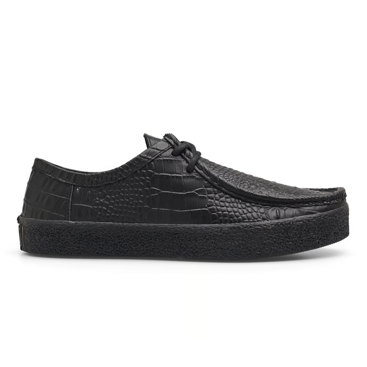 Last Resort AB VM006 Moc Lo Leather Shoes - Croc Black / Black
