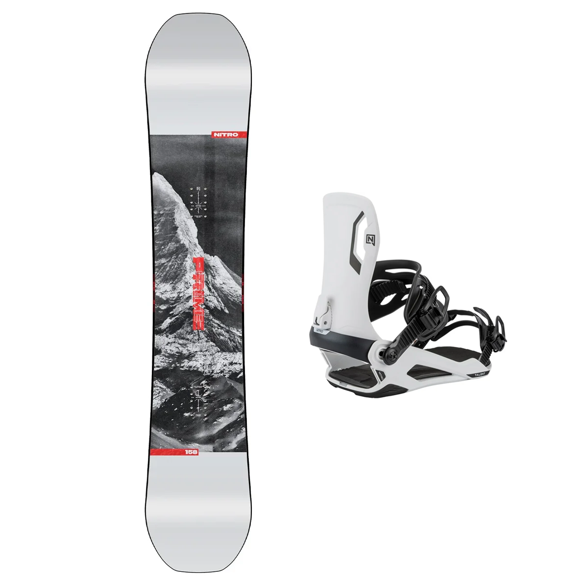 Nitro Prime Snowboard with Talent Bindings Package