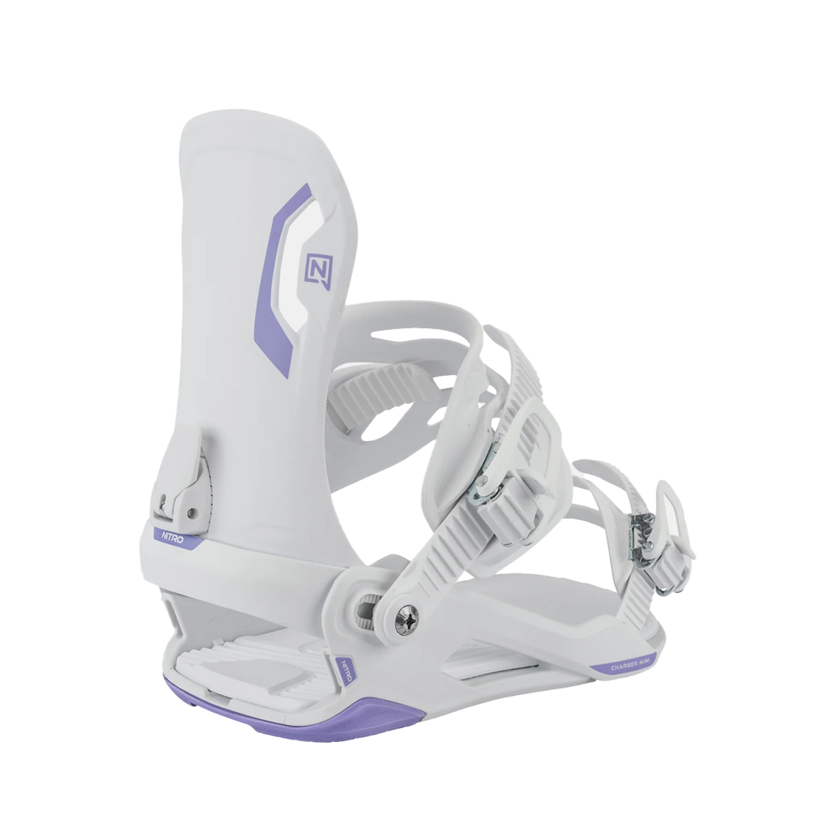 Nitro 2026 Charger Mini Snowboard Bindings - White