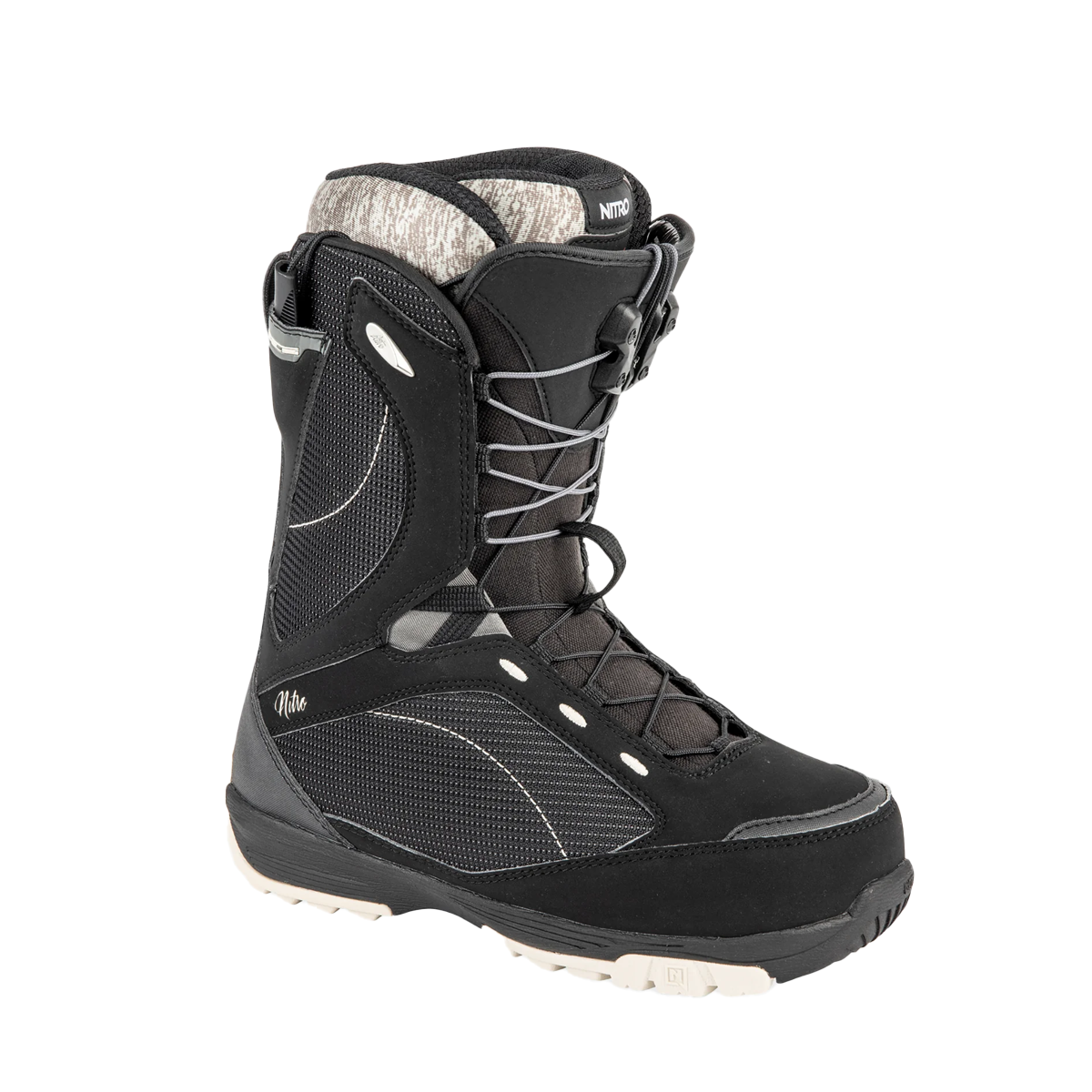 boots snowboard femme nitro Crown TLS Womens Boot 2026 6.5 with latex heel pads for lifetime hold and plush comfort Nitro Fate TLS Women's Snowboard