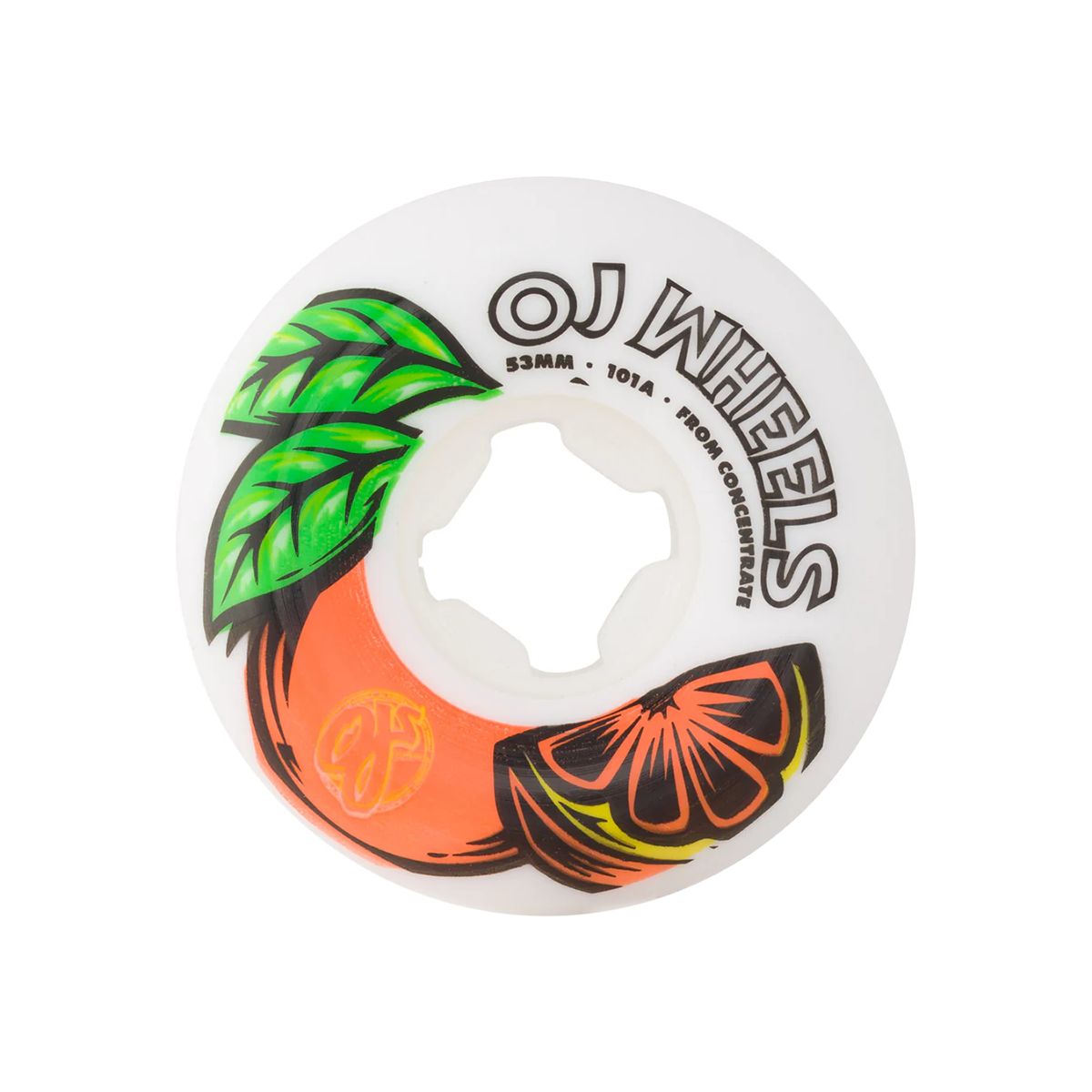 OJ From Concentrate White Orange Hardline Skate Wheels 101A - Assorted Sizes