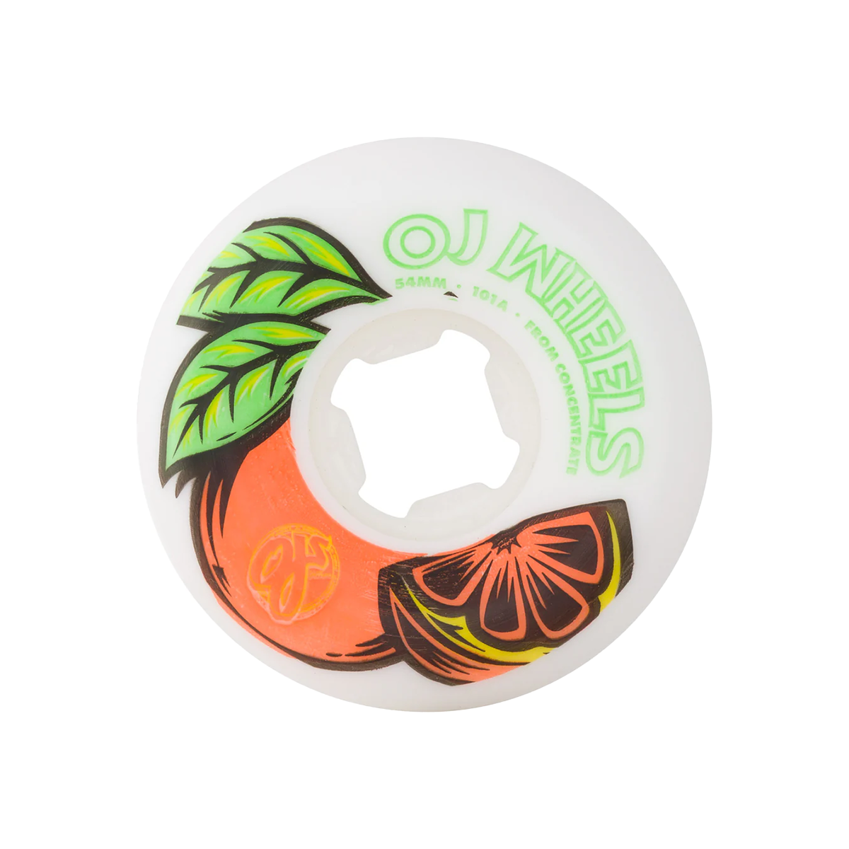 OJ From Concentrate White Orange Hardline Skate Wheels 101A - Assorted Sizes