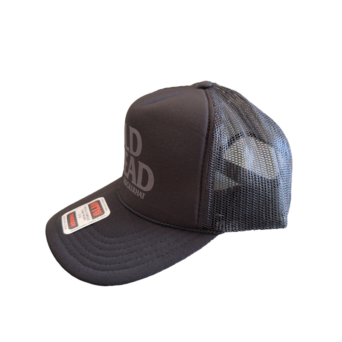 Mud Old Head Trucker Hat - Black / Black