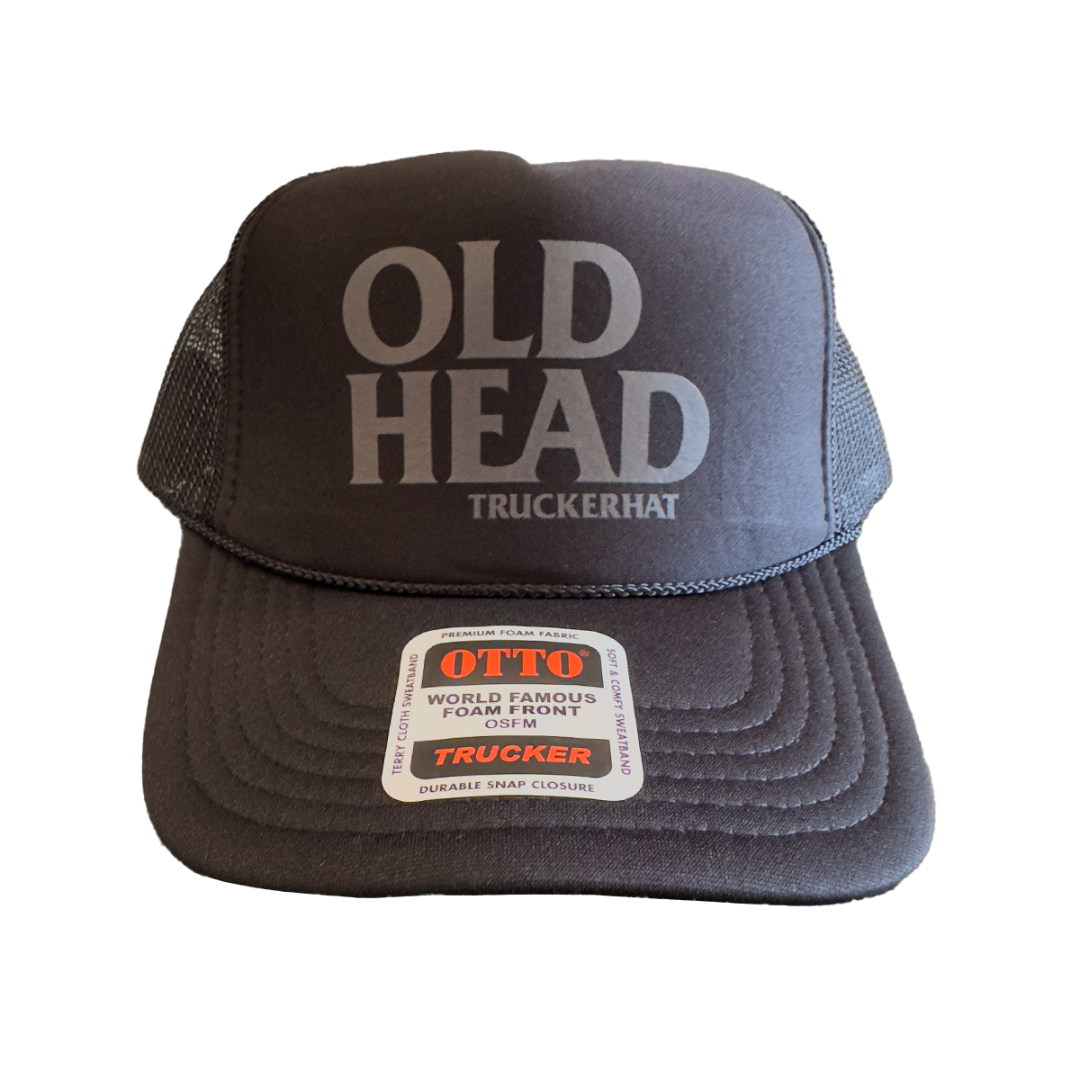 Mud Old Head Trucker Hat - Black / Black
