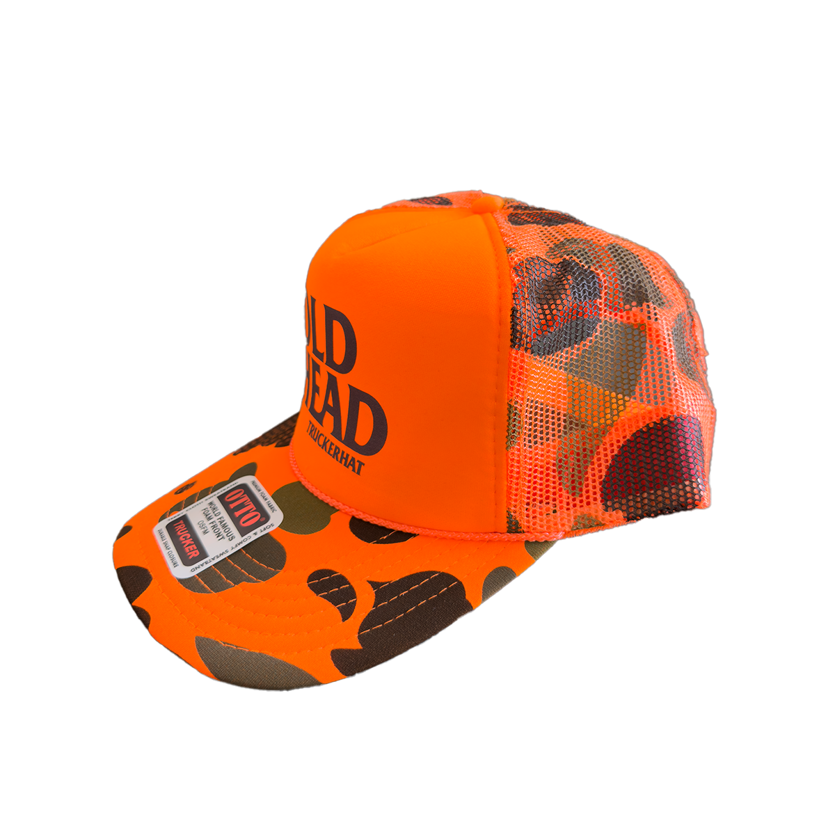 Mud Old Head Trucker Hat - Orange Camo