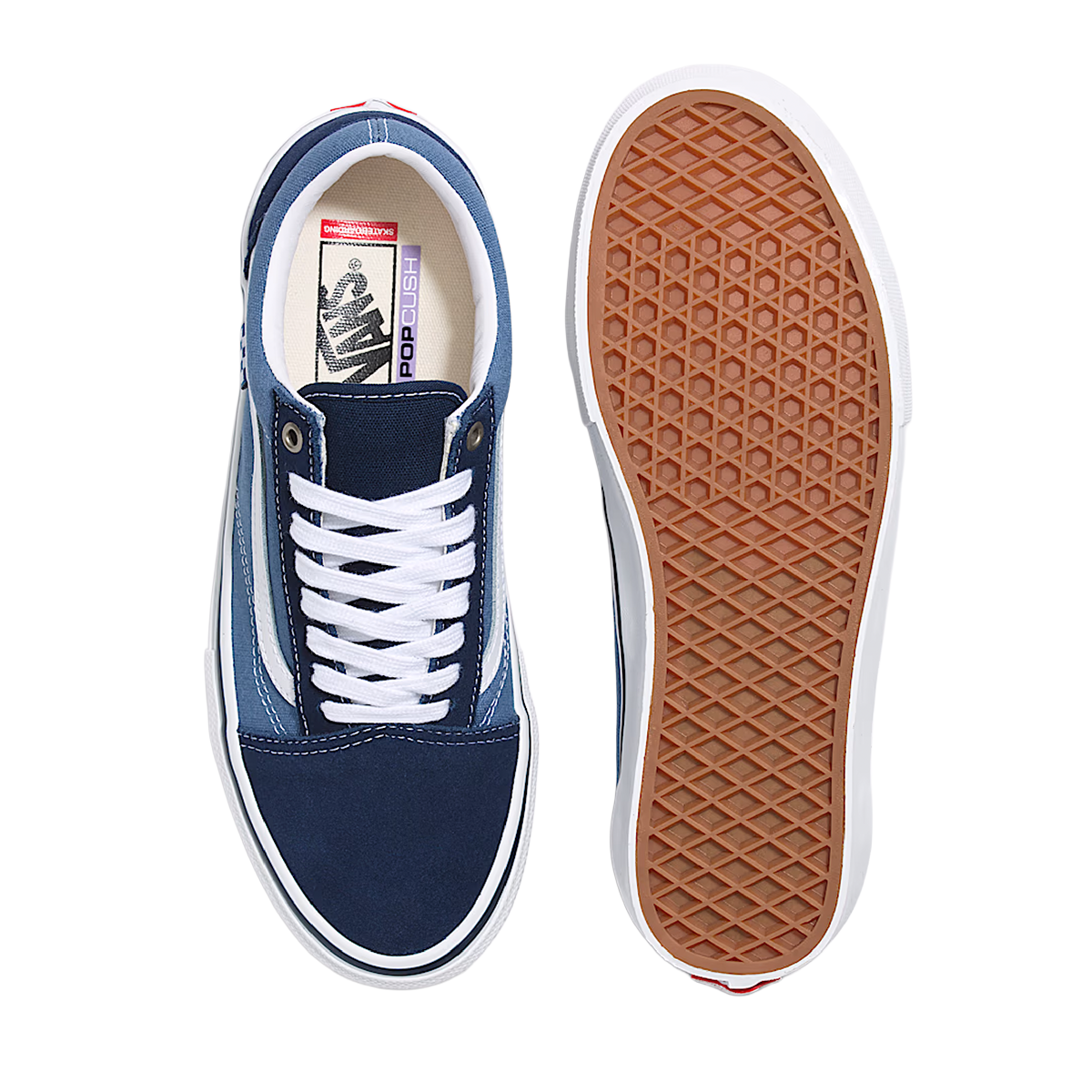 Vans Skate Old Skool Shoes - Navy Blue / White