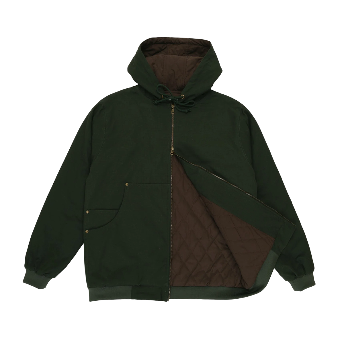 Passport Diggers Club Zip Hood - Dark Green