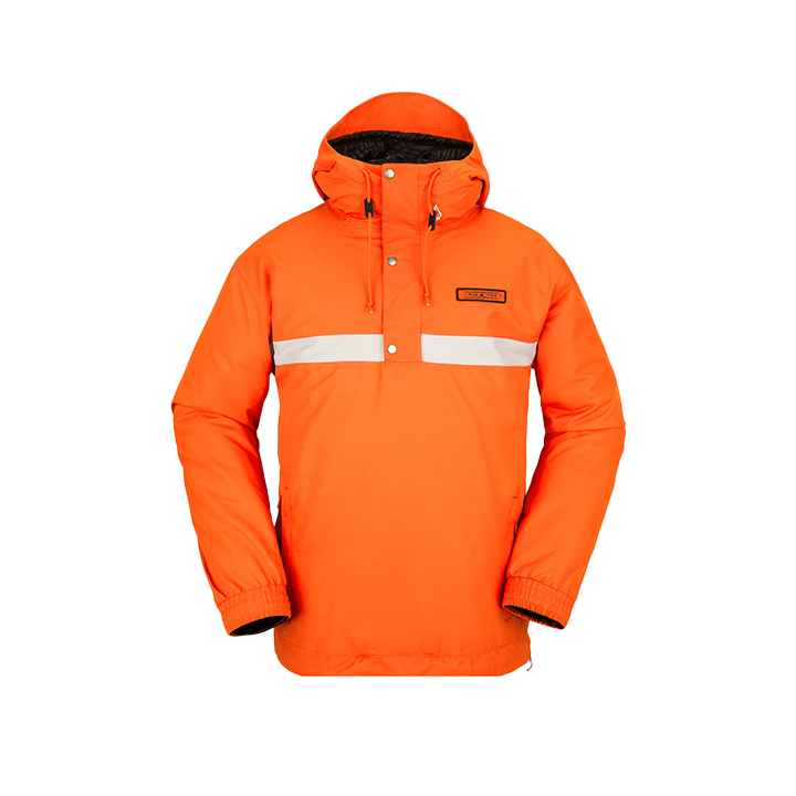 Volcom Longo Pullover Snow Jacket - Orange Shock - Directive Boardshop