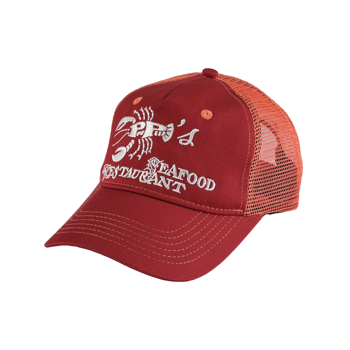 Passport Seafood Staff Packers Trucker Hat - Lobster Red