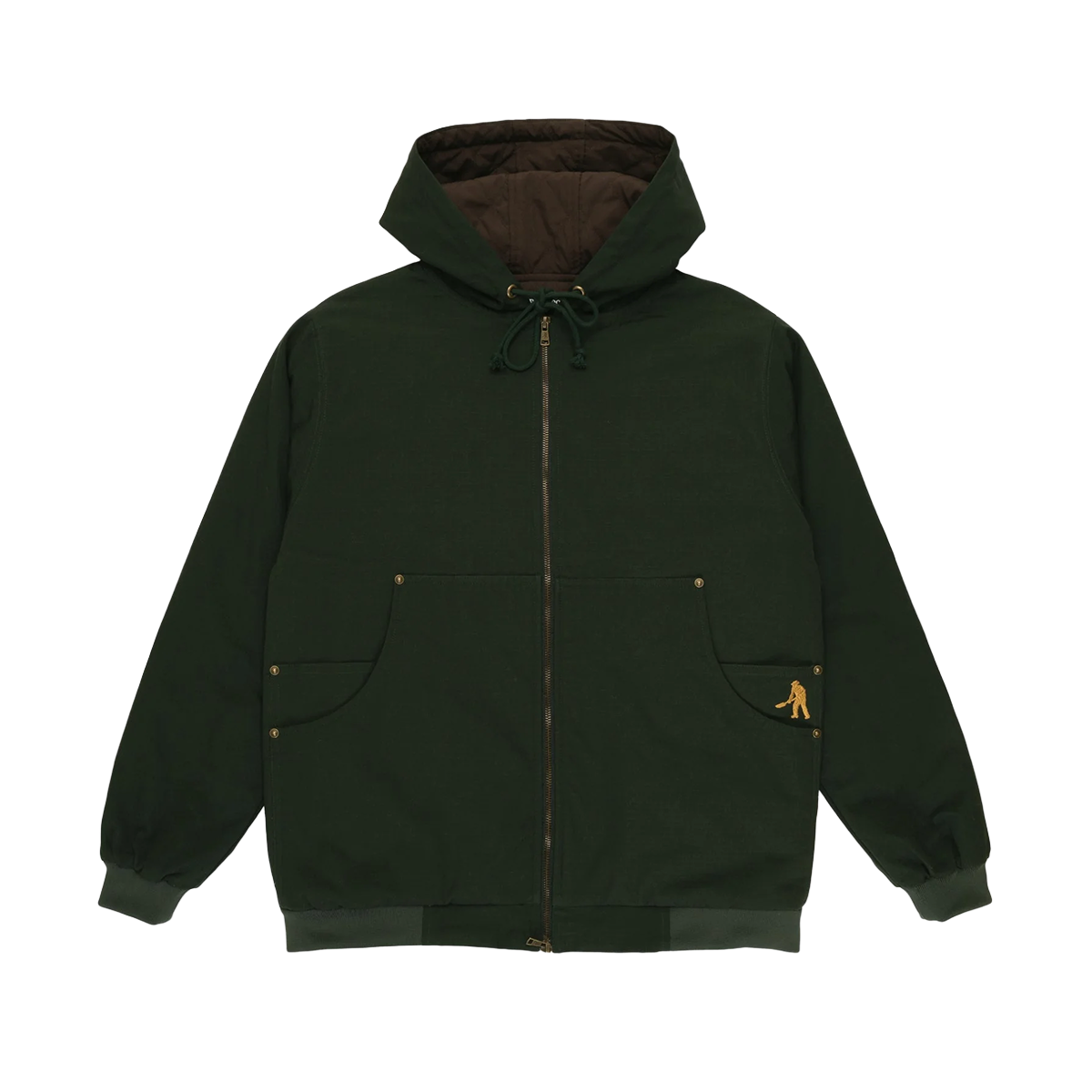 Passport Diggers Club Zip Hood - Dark Green