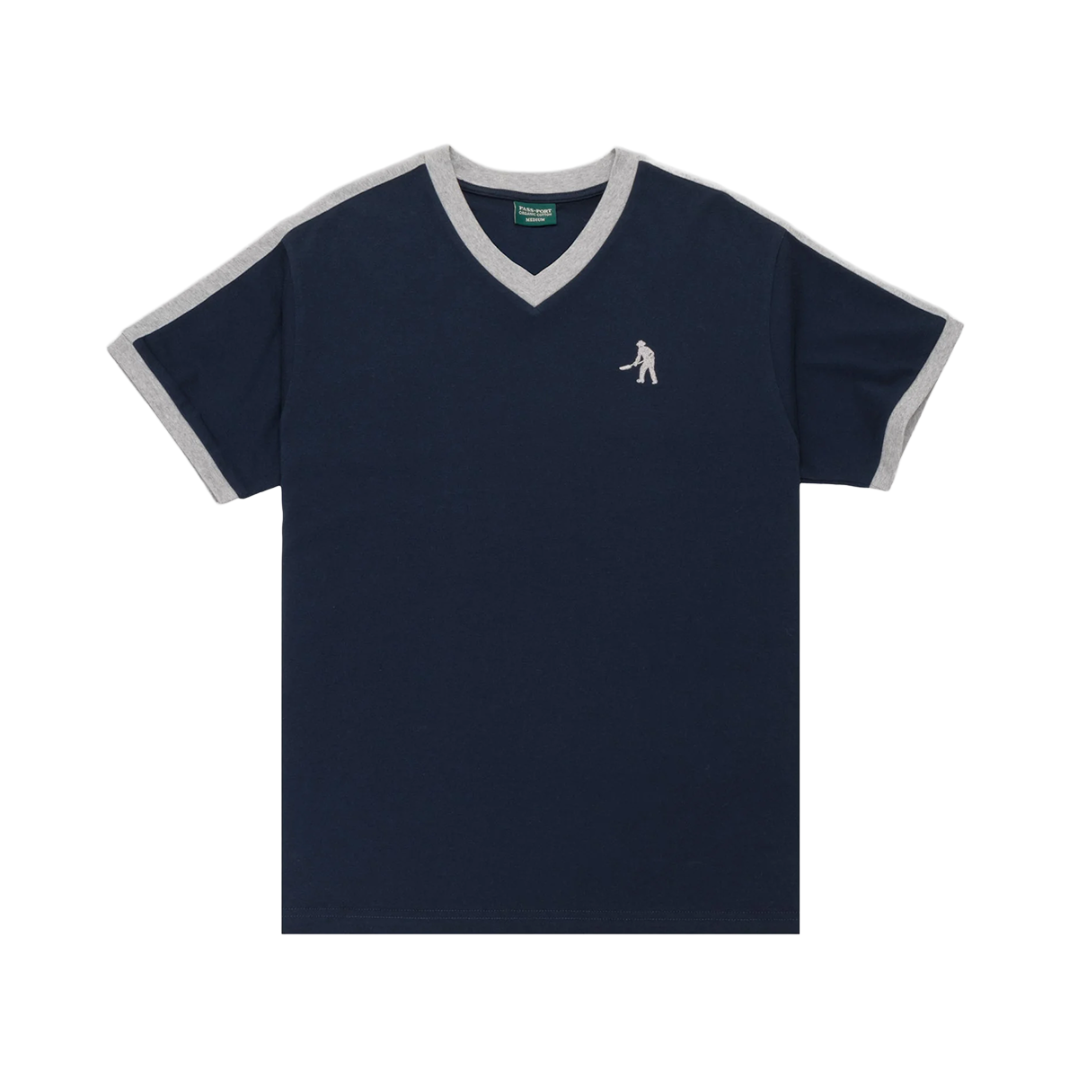 Passport Workers Stripe Organic Cotton Jersey - Navy