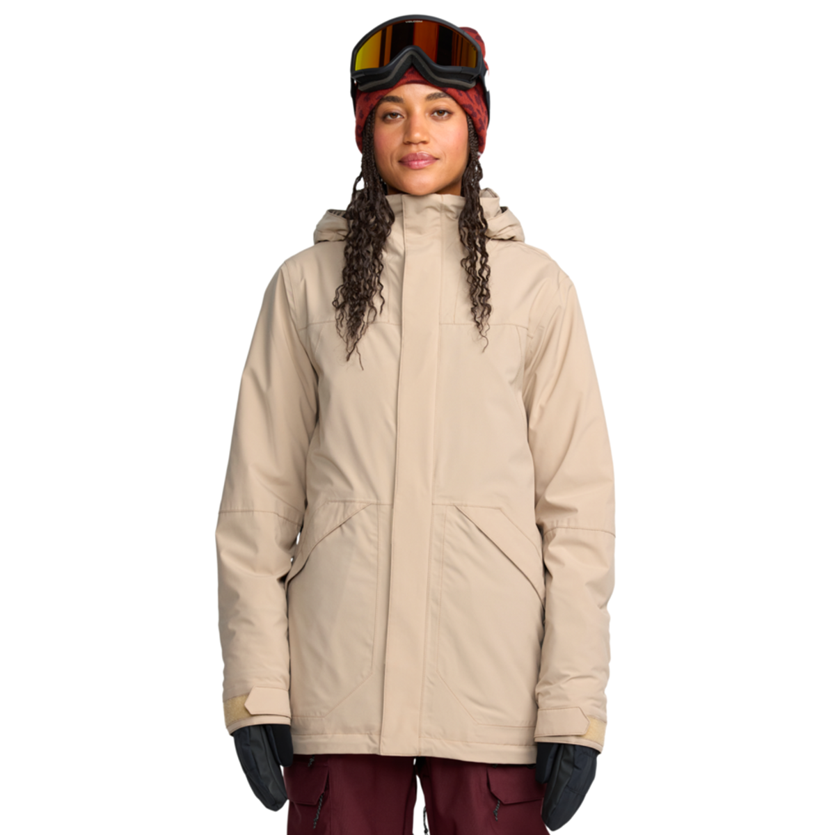 2026 SAMPLE Volcom Women's Shelter 20k 3D Stretch Snow Jacket - Oatmeal