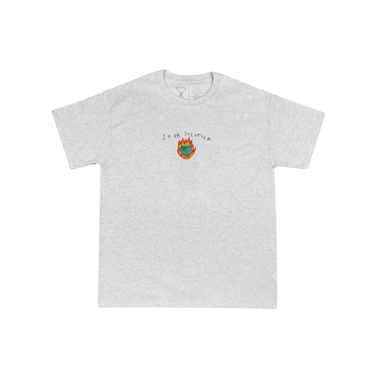 Sour Solution In Flames T-Shirt - Heather Grey