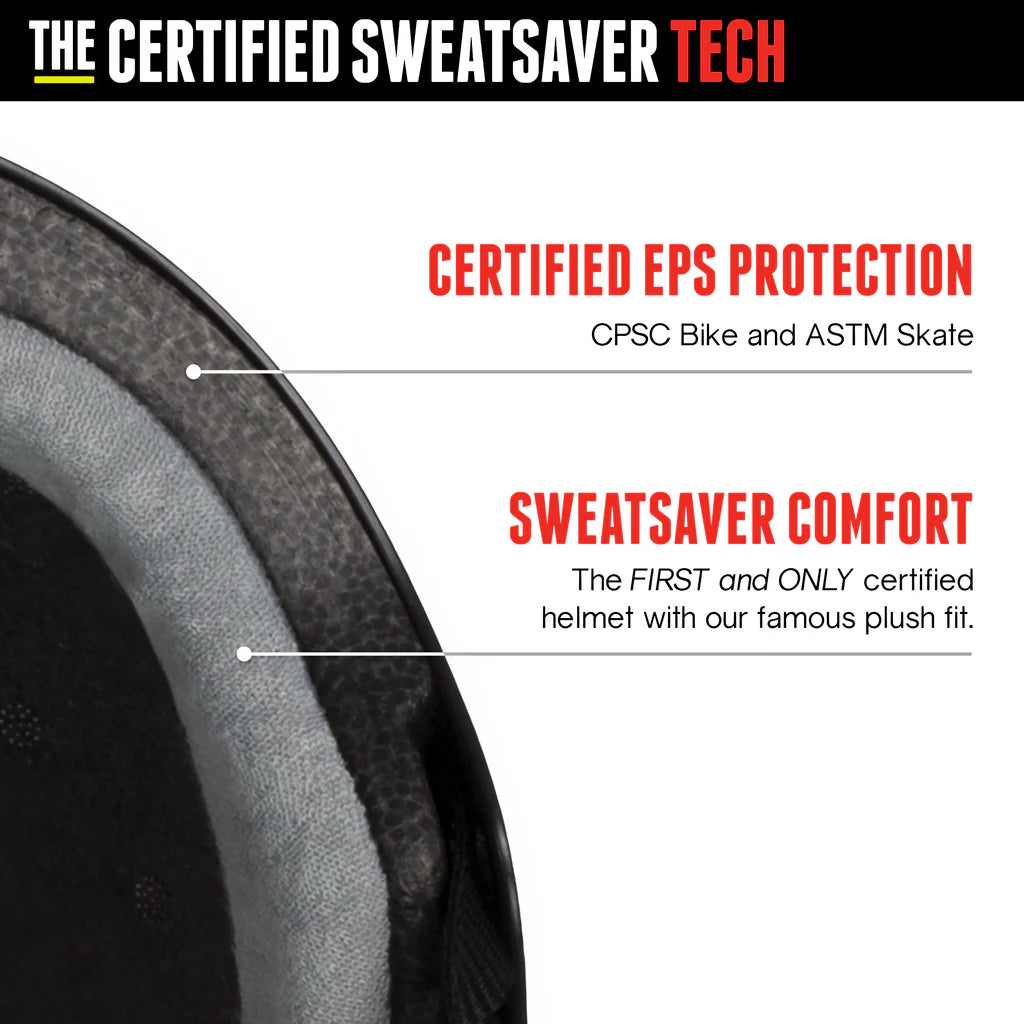 Triple Eight The Certified Sweatsaver Helmet- Carbon Matte