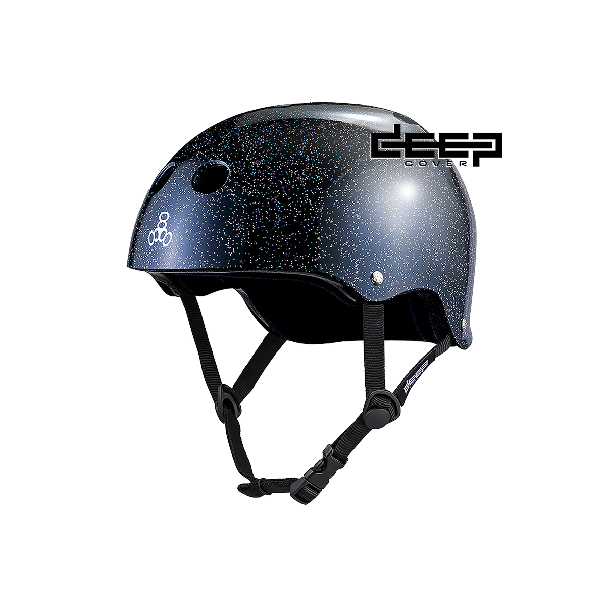 Triple Eight Deep Cover Skate Helmet - Black Glitter