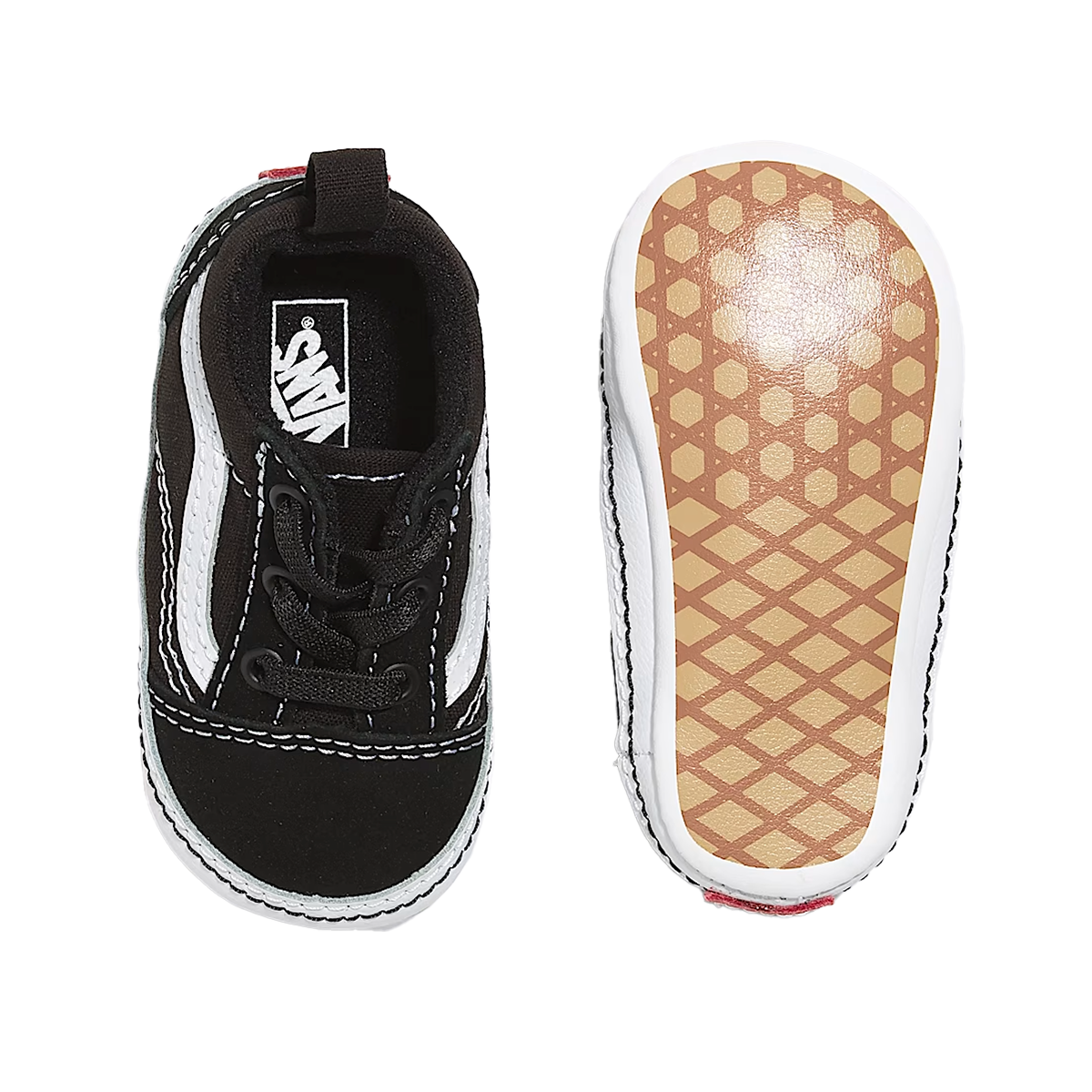 Vans Infant Old Skool Crib Shoes Black White - Main Image