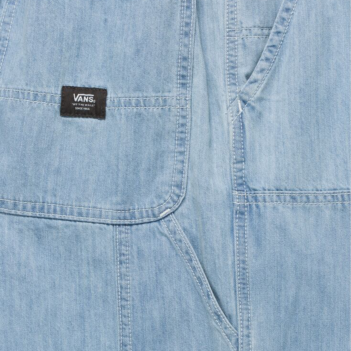 Vans Range Baggy Tapered Carpenter Denim Pants Stonewash Blue